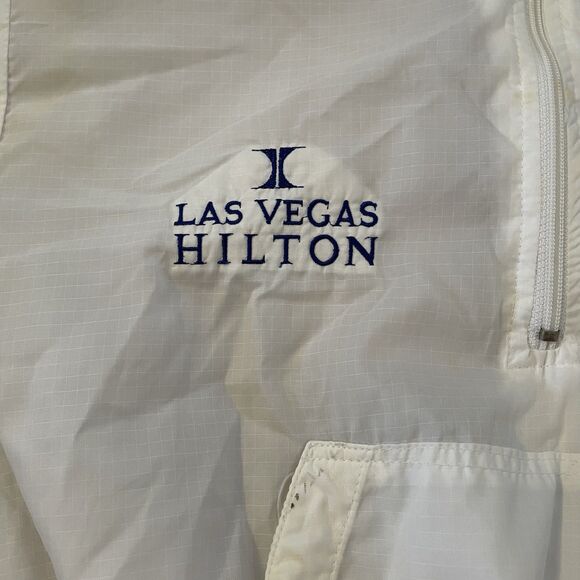 Vintage Logo 7 Super Bowl XXI 1987 STAFF Windbreaker Jacket White Large - Picture 2 of 13